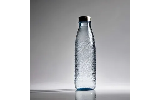 Preview of Glass water bottle on a plain (JPEG q50)