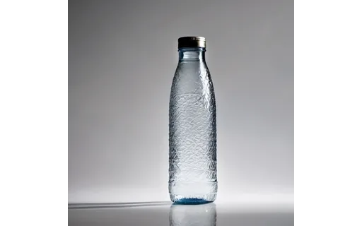 Preview of Glass water bottle on a plain (WebP q85)
