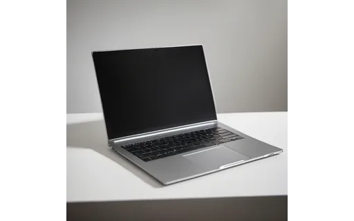 Preview of Open laptop on a plain white (WebP q85)