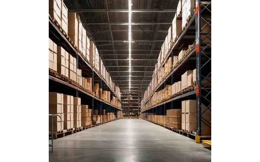 Preview of Warehouse aisle between tall (JPEG q25)