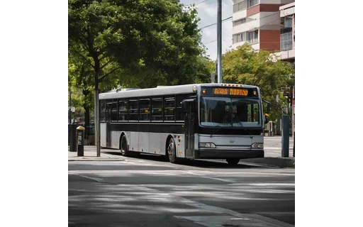 Preview of City bus at a bus stop, grey (JPEG q25)