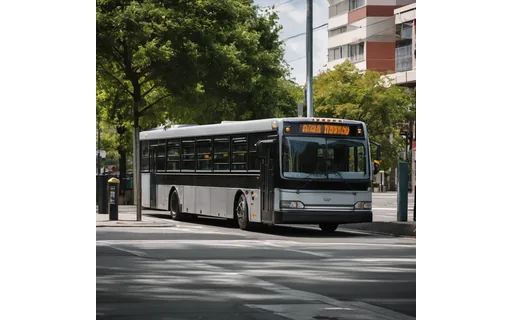 Preview of City bus at a bus stop, grey (WebP q85)
