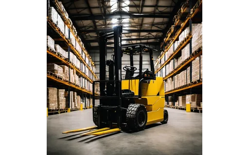 Preview of Yellow forklift in a warehouse (lossless PNG)