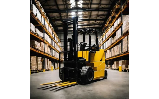 Preview of Yellow forklift in a warehouse (JPEG q50)