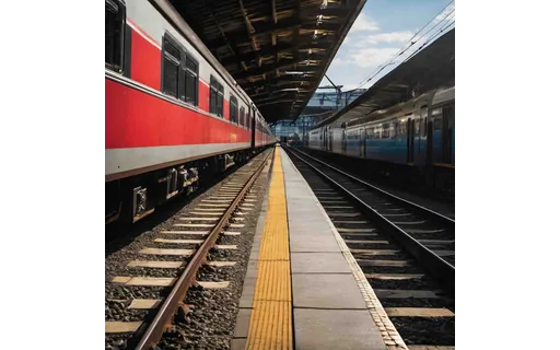 Preview of Commuter train at a station (JPEG q25)