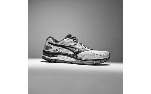 Preview of Single running shoe on a plain white (png grayscale)