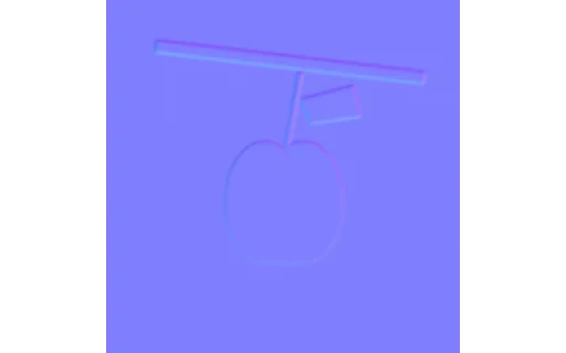 Preview of Conditioning Map — Apple Normal Map (512px)