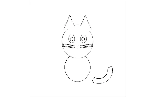 Preview of Conditioning Map — Cat Line Art (512px)