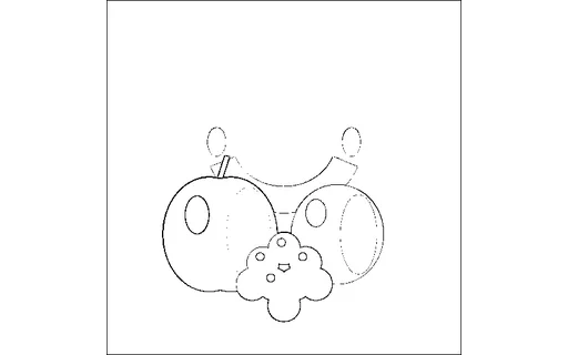 Preview of Conditioning Map — Fruit Line Art (512px)