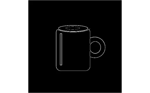 Preview of Conditioning Map — Mug Canny Edges (512px)