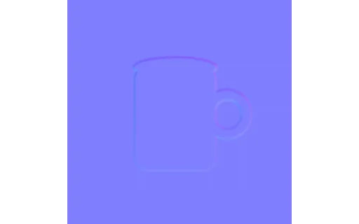Preview of Conditioning Map — Mug Normal Map (512px)