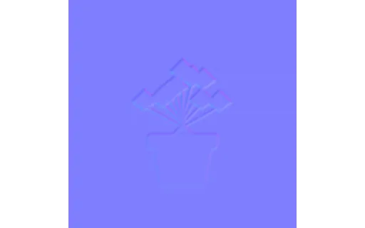 Preview of Conditioning Map — Plant Normal Map (512px)