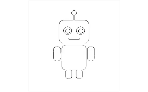 Preview of Conditioning Map — Robot Line Art (512px)
