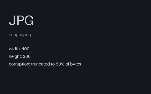 Preview of Intentionally Corrupt — Truncated JPEG