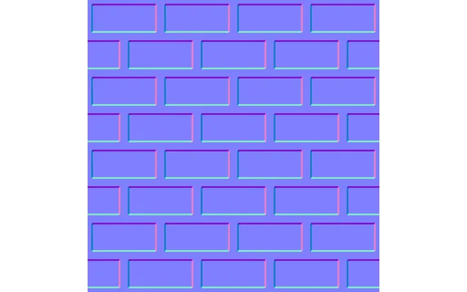 Preview of PBR Brick wall — Normal (256px)