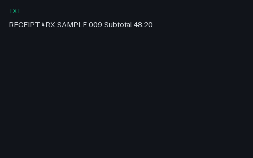 Preview of OCR Hard GT — Low Receipt