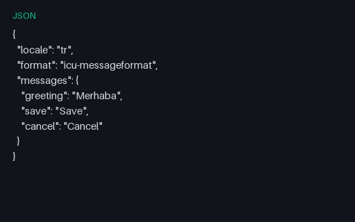 Preview of ICU MessageFormat JSON — TR Pad