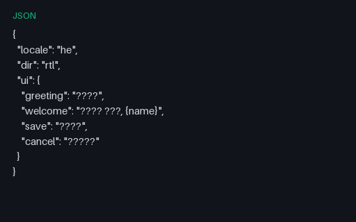 Preview of RTL UI Pack — Hebrew