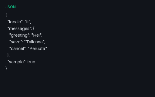 Preview of i18next Messages — FI SAMPLE