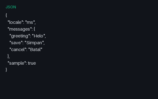 Preview of i18next Messages — MS SAMPLE