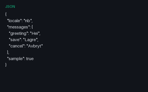 Preview of i18next Messages — NB SAMPLE