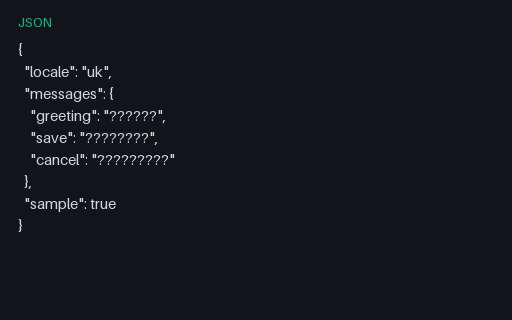 Preview of i18next Messages — UK SAMPLE