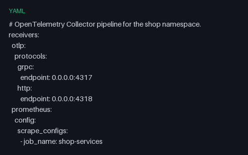 Preview of OpenTelemetry Collector — Three-Signal Pipeline Configuration (yaml)