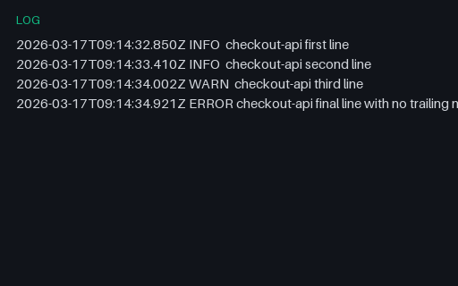 Preview of Plain-Text Log — No Trailing Newline on the Last Line (log)
