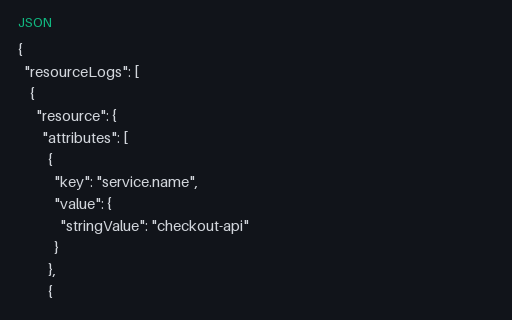 Preview of OTLP Logs — Export Document with Severity and Trace Correlation (json)