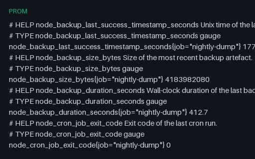 Preview of Prometheus Textfile Collector — Batch Job Metrics (prom)