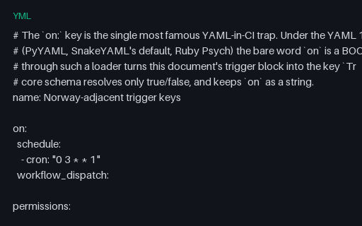 Preview of GitHub Actions on: Key YAML Boolean Trap