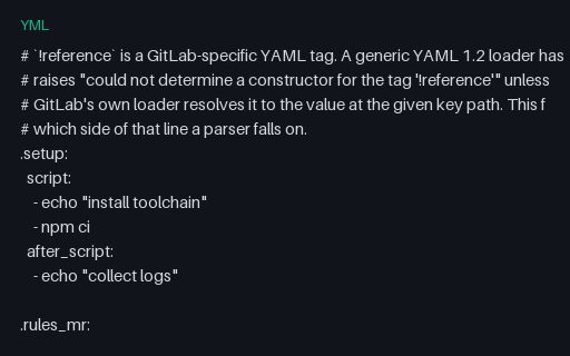 Preview of GitLab CI !reference Custom YAML Tag