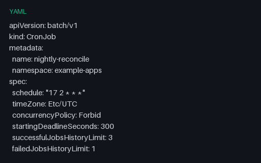 Preview of Kubernetes CronJob Schedule and History Limits