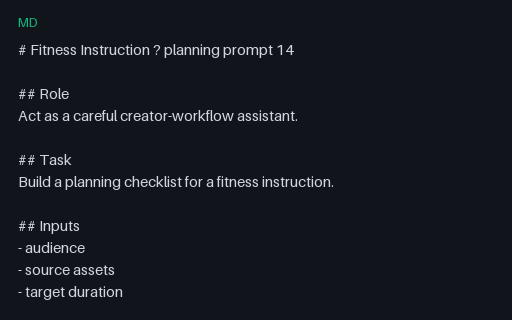 Preview of Vendor-Neutral Fitness Instruction Prompt 14