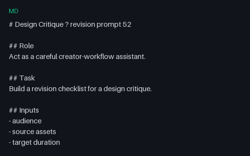 Preview of Vendor-Neutral Design Critique Prompt 52