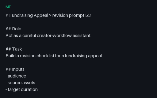 Preview of Vendor-Neutral Fundraising Appeal Prompt 53