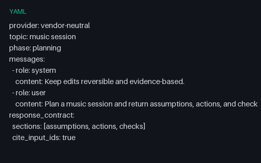 Preview of Vendor-Neutral Music Session Prompt 18