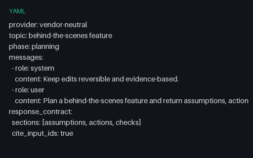 Preview of Vendor-Neutral Behind-The-Scenes Feature Prompt 20