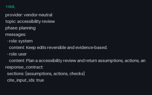 Preview of Vendor-Neutral Accessibility Review Prompt 27