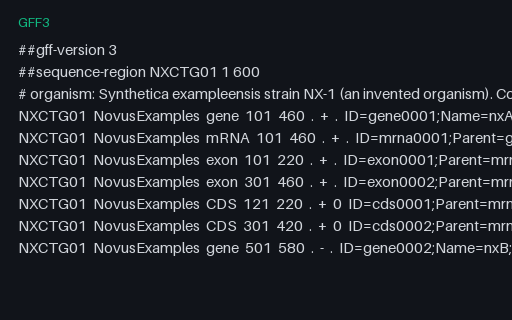Preview of GFF3 Gene Annotations — 1-Based Inclusive Coordinates (.gff3)