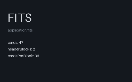 Preview of FITS Long Header — Cards Across Several 2880-Byte Blocks (.fits)