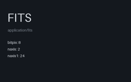 Preview of FITS Image — BITPIX 8 Unsigned Bytes (.fits)