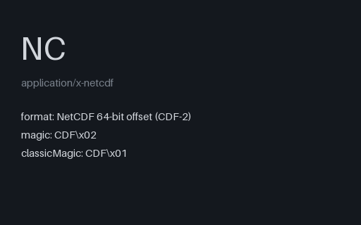 Preview of NetCDF 64-bit Offset Format — CDF-2 (.nc)