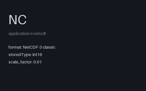 Preview of NetCDF Packed int16 with scale_factor / add_offset (.nc)