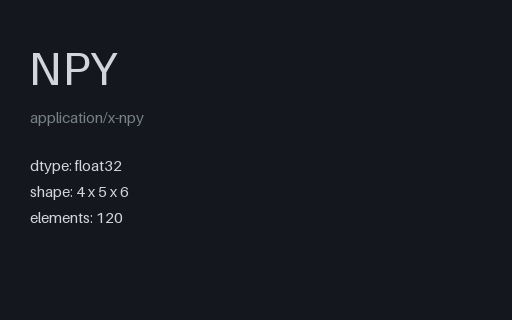 Preview of NumPy .npy — float32 3-D Cube (.npy)
