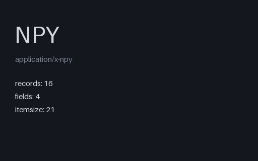 Preview of NumPy .npy — Structured Record Array with Units in Field Names (.npy)