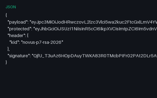 Preview of SAMPLE JWS — Flattened JSON Serialization