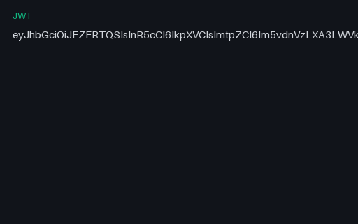 Preview of SAMPLE JWT — EdDSA, Valid