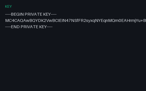 Preview of SAMPLE Ed25519 Private Key — PKCS#8