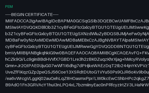 Preview of SAMPLE Code Signing Certificate